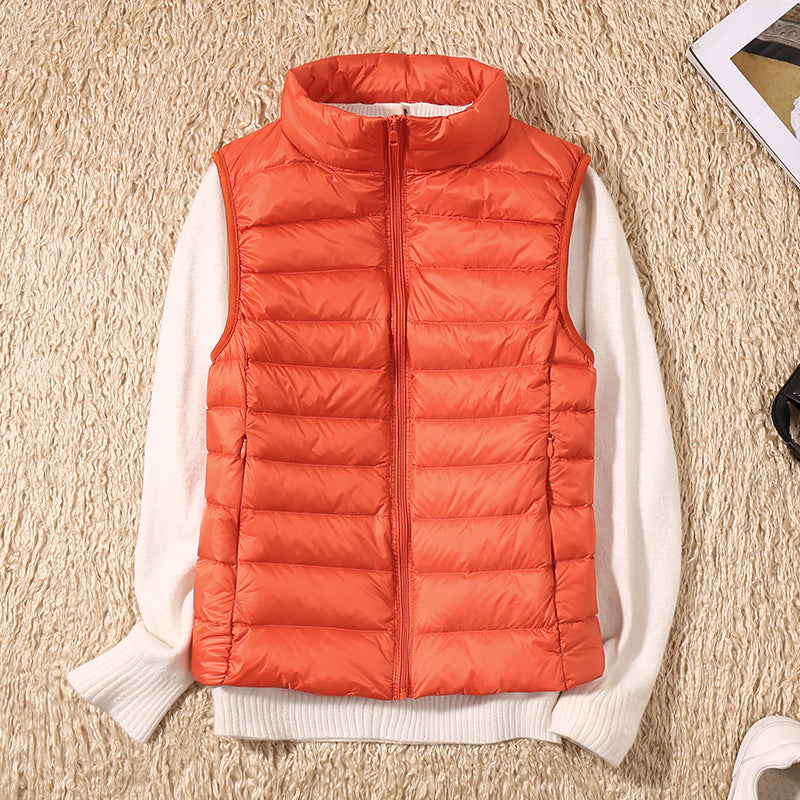 June - New Vest with White Duck Feathers