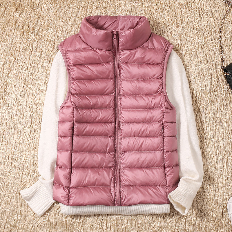 June - New Vest with White Duck Feathers