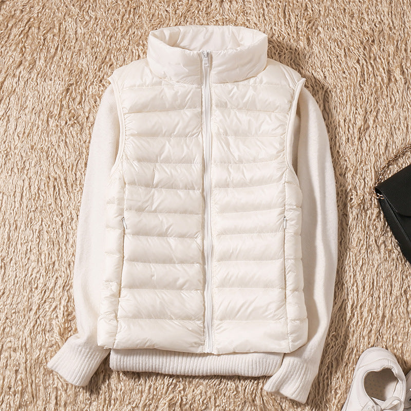 June - New Vest with White Duck Feathers