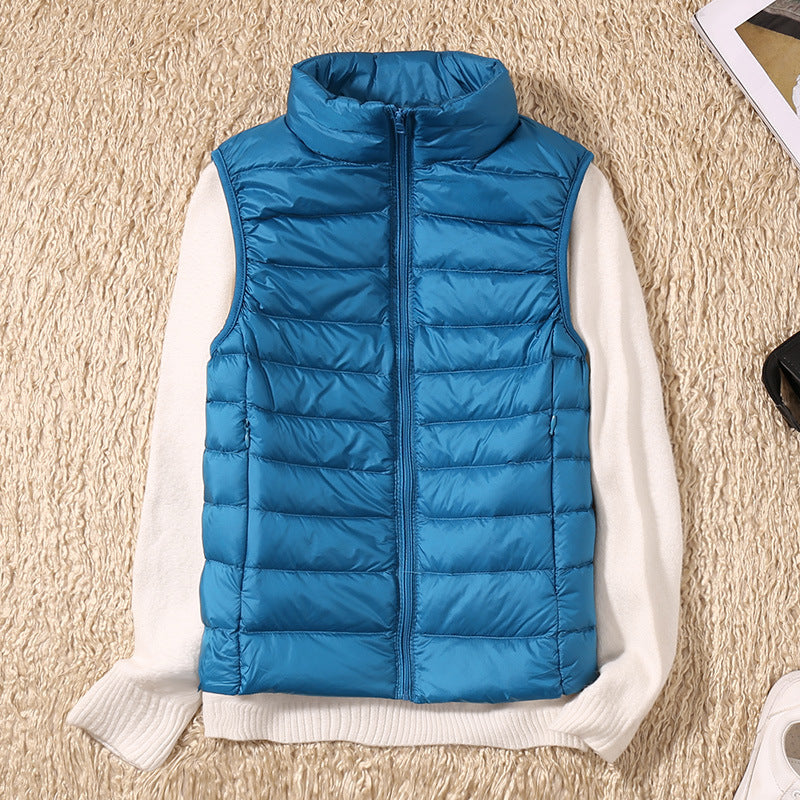 June - New Vest with White Duck Feathers