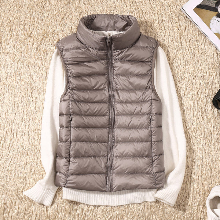 June - New Vest with White Duck Feathers