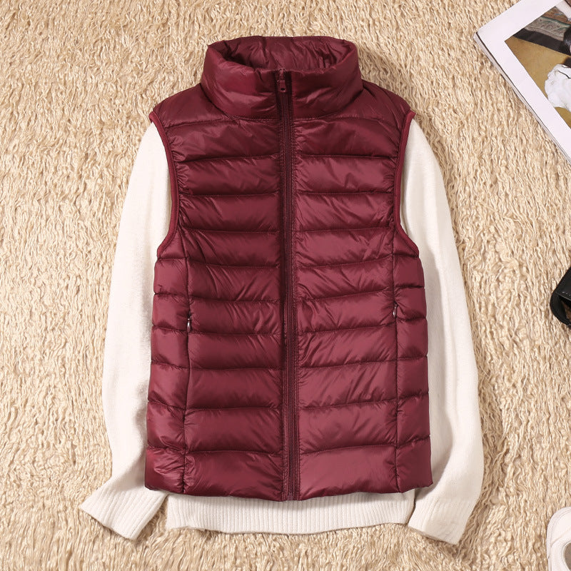 June - New Vest with White Duck Feathers