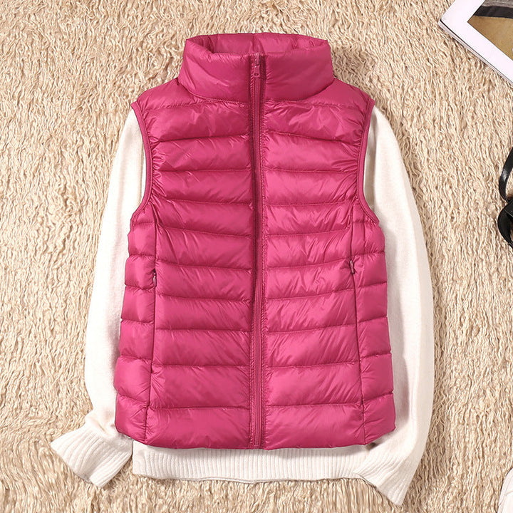 June - New Vest with White Duck Feathers