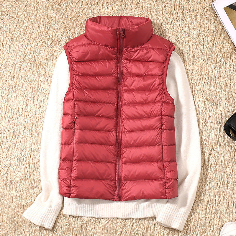 June - New Vest with White Duck Feathers