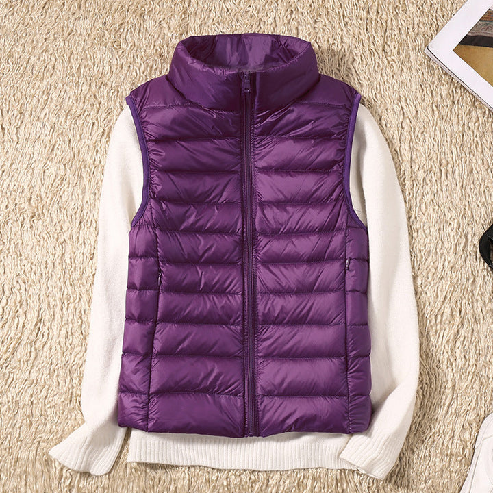 June - New Vest with White Duck Feathers
