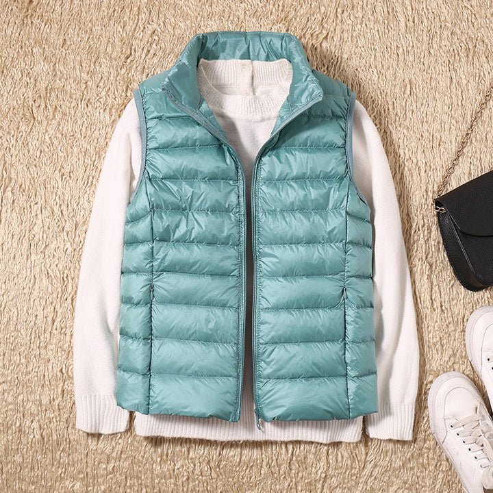 June - New Vest with White Duck Feathers