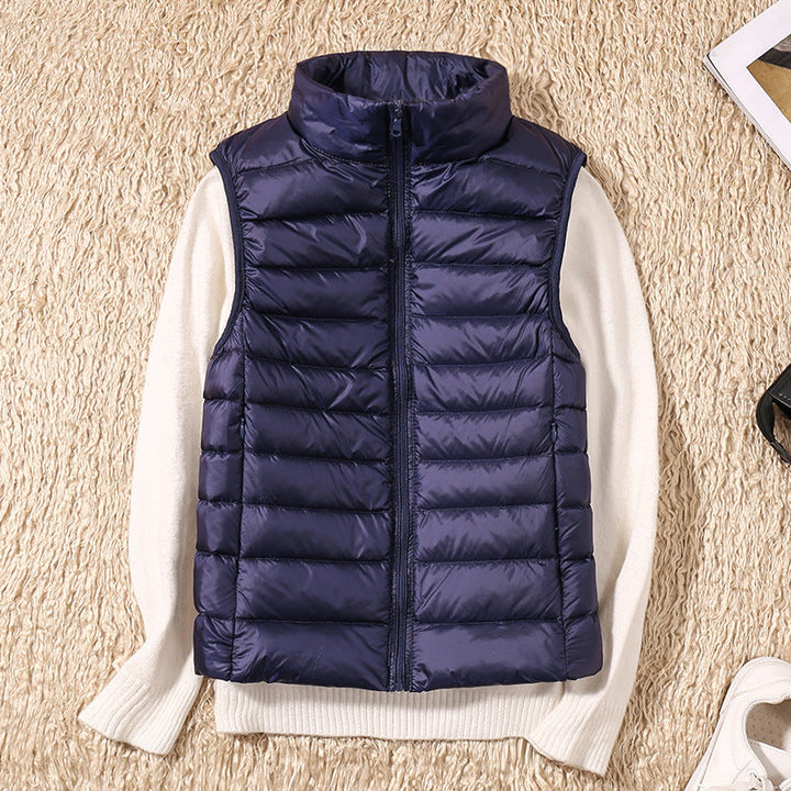 June - New Vest with White Duck Feathers