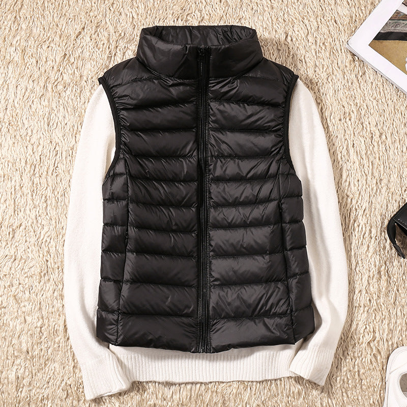 June - New Vest with White Duck Feathers