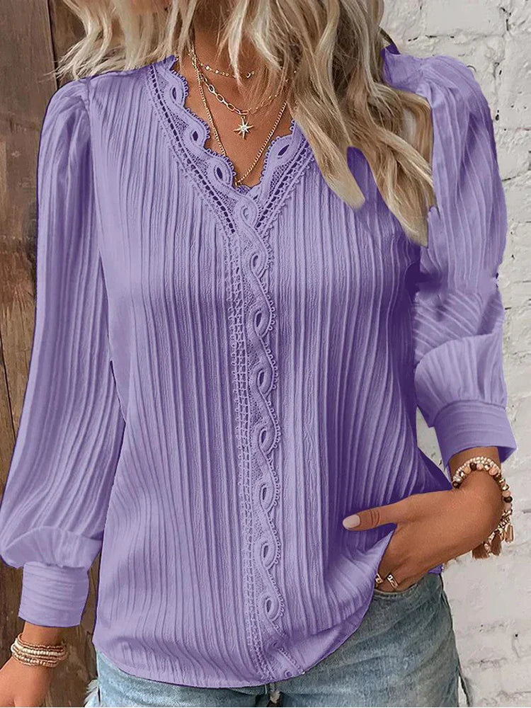 Sam™ | Blouse with Chiffon and Lace Details