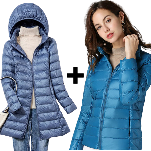 Megan - Ultralight Jacket & Long Jacket with White Duck Feathers