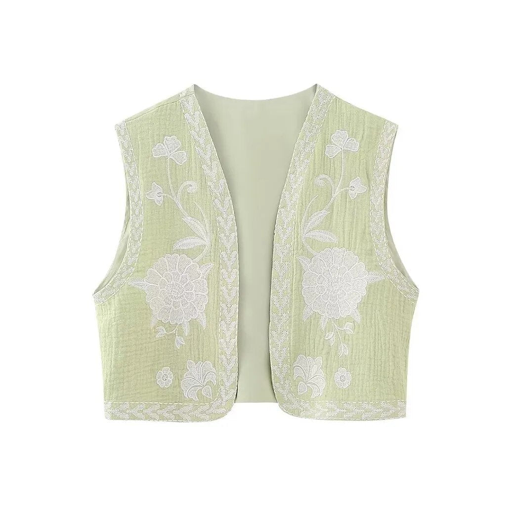 Vivienne™ | Vintage Embroidered Boho Vest