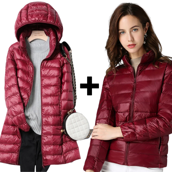 Megan - Ultralight Jacket & Long Jacket with White Duck Feathers