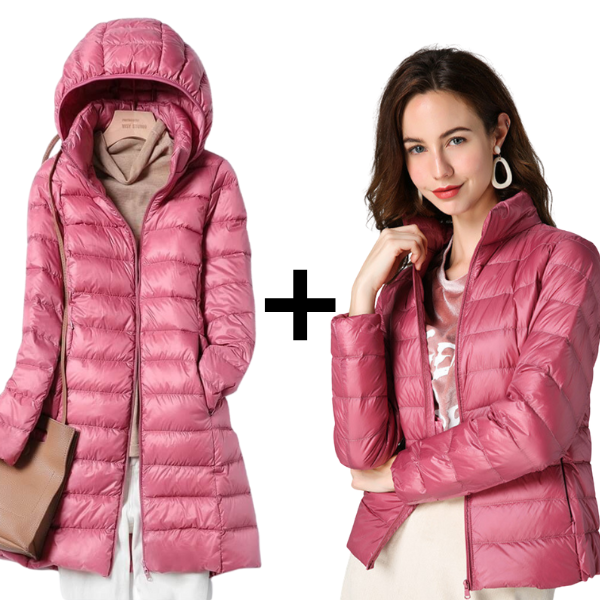 Megan - Ultralight Jacket & Long Jacket with White Duck Feathers